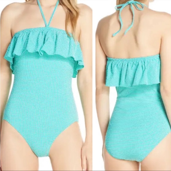 J. Crew Gingham Ruffle One Piece Swimsuit (2) - Picture 8 of 8